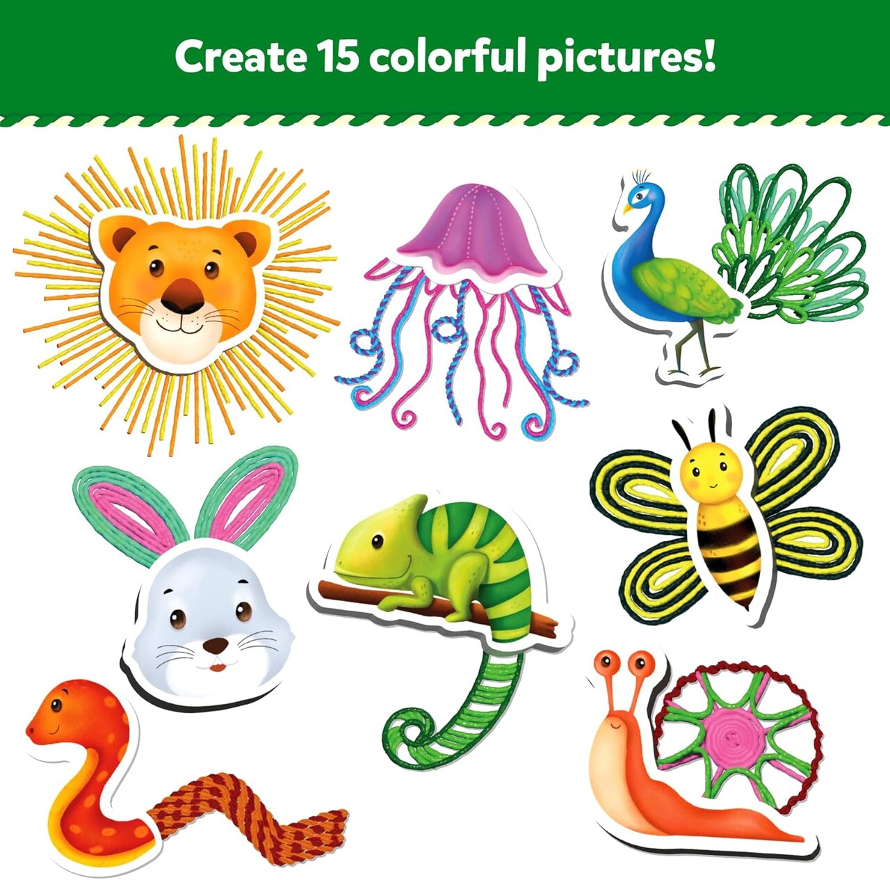 Summer Waxy Window Art - 100 Bendable Waxy Sticks for Mess-Free DIY Fun